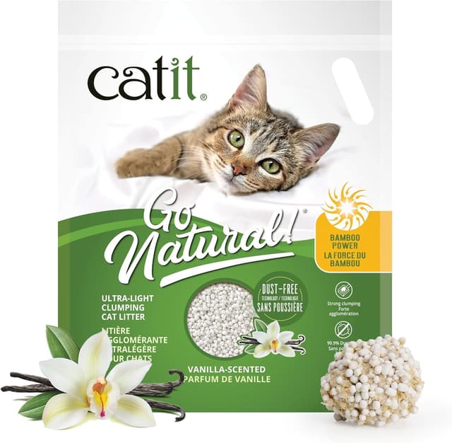 CATIT Litière Go Natural Bamboo, Vanille 1.4kg