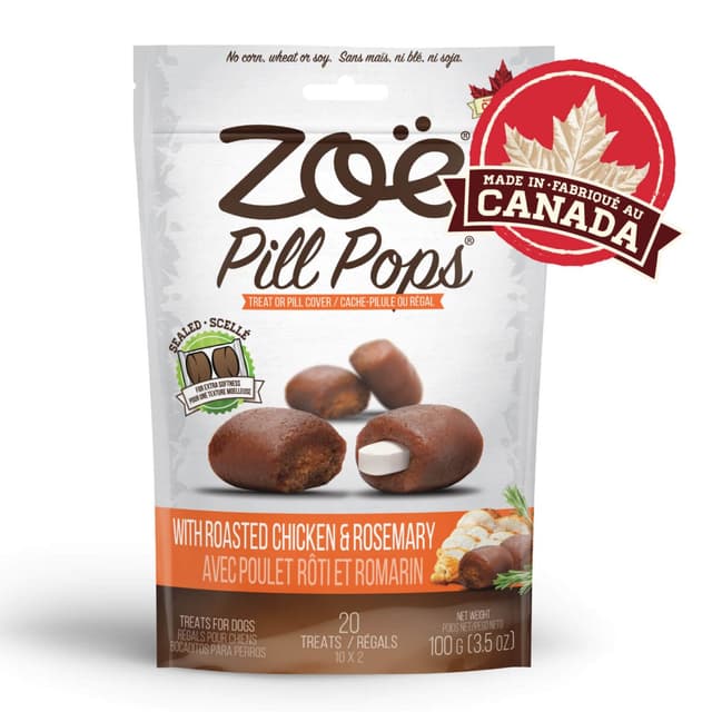ZOË Pill Pops, Poulet et Romarin 100g