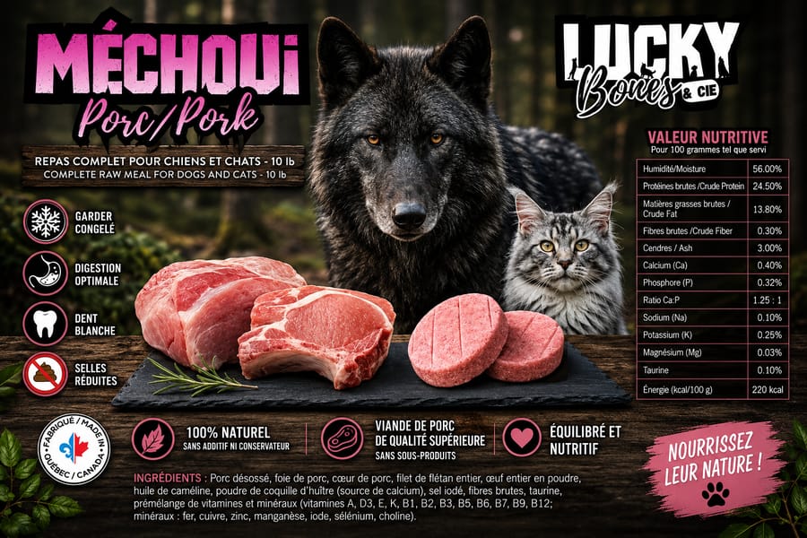 Emballage de la recette Méchoui de Lucky Bones, au porc